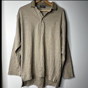 Vintage Burberrys 100% Cotton Pullover Sweater Beige 80s Size Large